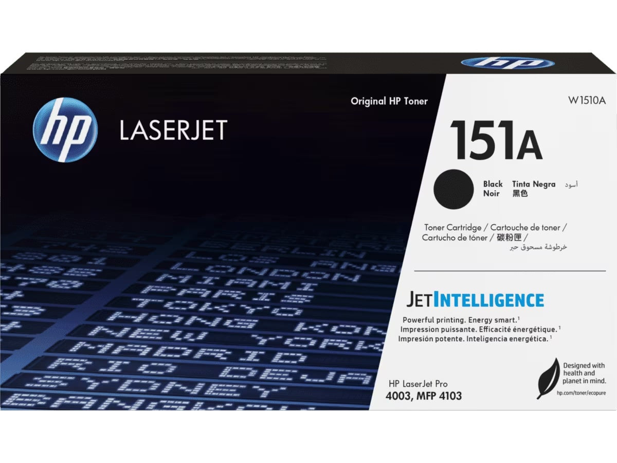 HP 151A - Negro - original - LaserJet - cartucho de tóner (W1510A) - para LaserJet Pro 4003dn, 4003dw, MFP 4103fdw