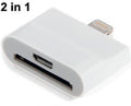 Adaptador Iphone 2 en 1 Micro USB + 30 pines hembra a Lightning macho