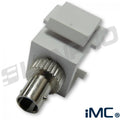 Jack Módulo de adaptador óptico multimodo ST Simplex, color blanco.
