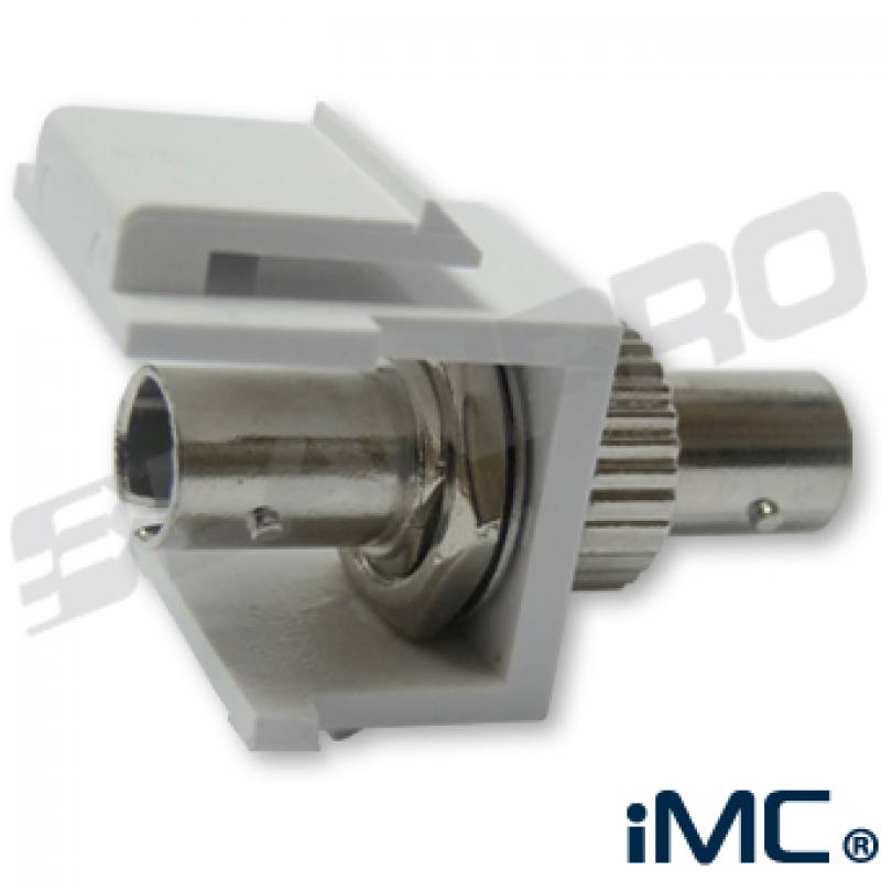 Jack Módulo de adaptador óptico monomodo ST Simplex, color blanco.