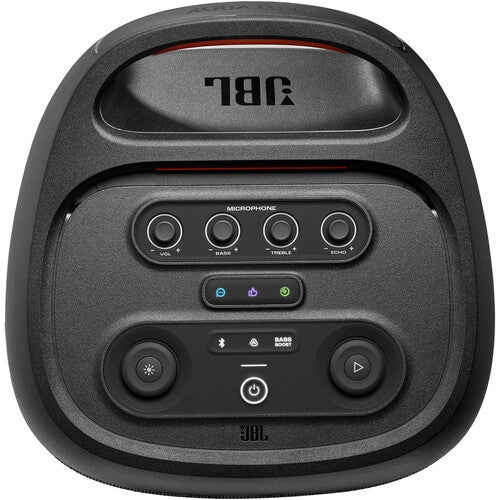 JBL PartyBox 720 - Altavoz de fiesta - Negro - Sonido JBL Pro Sound superior - Espectáculo de luces futurista - Hasta 15 horas de reproducción - Mango ergonómico integrado y ruedas más anchas y resistentes - IPX4 es a prueba de salpicaduras - Conexión de