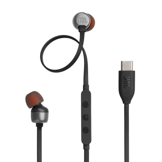 JBL TUNE 310C - Auriculares internos con micro - en oreja - cableado - USB-C - negro