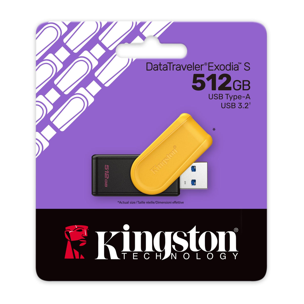 Kingston - USB flash drive - USB 3.2 Gen 1 - Exodia S Black Yellow