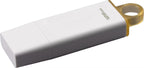 Kingston - USB flash drive - 128 GB - USB 3.0 - Plastic White-Yellow