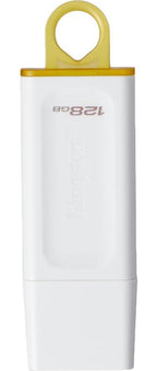 Kingston - USB flash drive - 128 GB - USB 3.0 - Plastic White-Yellow
