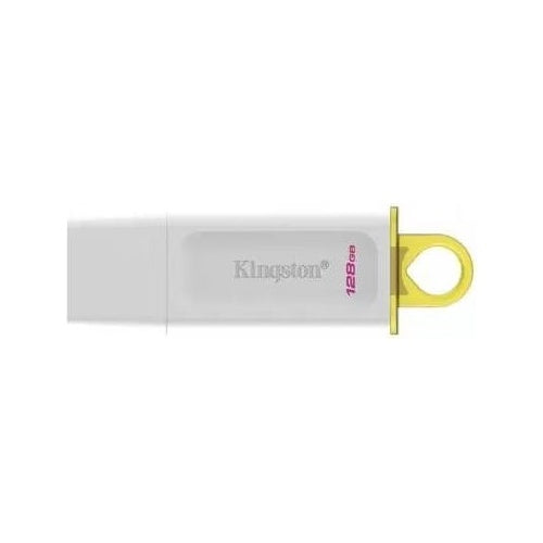 Kingston - USB flash drive - 128 GB - USB 3.0 - Plastic White-Yellow