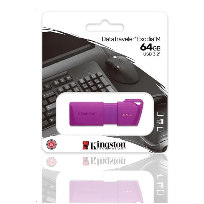Kingston - USB flash drive - 64 GB - USB 3.2 Gen 1 - NEON Purple