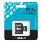 Kingston - Flash memory card - microSDHC - 512GB microSDXC Canvas Go Plus