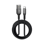 Klip Xtreme - USB cable - 24 pin USB-C - 9 pin USB Type A - 3 m - Black - 30W Braided Fast charging