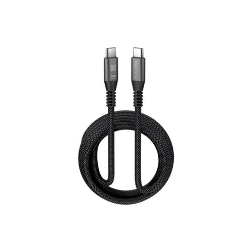 Klip Xtreme - USB cable - 24 pin USB-C - 3 m - Black - 100W 10Gbps Braided Fst Charg