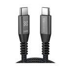 Klip Xtreme - USB cable - 24 pin USB-C - 1.8 m - Black - 240W Braided Fast Charging