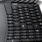 Klip Xtreme - Keyboard - Wired - Spanish - USB - Ergonomic Design - Black - Ergonomical