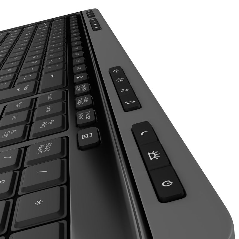 Klip Xtreme - Keyboard and mouse set - Spanish - Wireless - 2.4 GHz - Black and gray