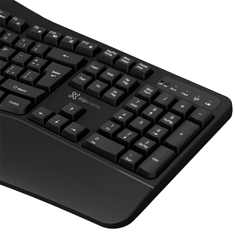 KX Kybd/Mse Dual BT+2.4Ghz KBK-760 Spanish Ultra Ergonomi