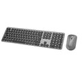 Klip Xtreme - Keyboard and mouse set - Spanish (Latin American) - Wireless - Bluetooth - Aluminum silver - KBK-850