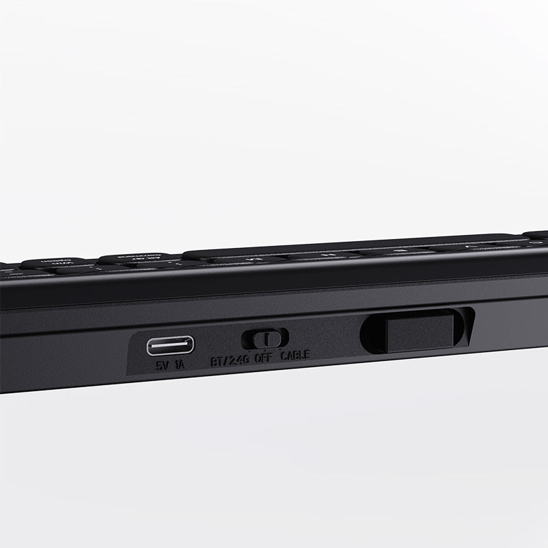 Klip Xtreme - Keyboard - Wireless - Spanish (Latin American) - Bluetooth / 2.4 GHz / USB-C - Ergonomic Design - Black - Curve