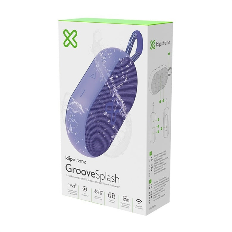 Klip Xtreme KBS-030PR - Speaker - Purple - TWS - 12Hrs -IPX7