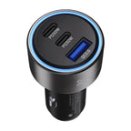 Klip Xtreme KCC-060 - Car power adapter - 60 Watt - 2 x 24 pin USB-C / 9 pin USB Type A - Cellular phone / Tablet - Car - Para Smartphones tablets small devices