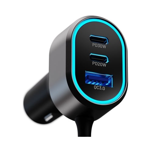 Klip Xtreme KCC-100 - Car power adapter - 100 Watt - 4x 24pin USB-C / 2x 9pin USB-A - Cellular phone / Tablet - Car - Para Smartphones, tablets, small devices