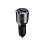 Klip Xtreme KCC-140 - Car power adapter - 140 Watt - 2 x 24 pin USB-C / 9 pin USB Type A - Cellular phone / Tablet - Car - Para Smartphones, tablets, small devices