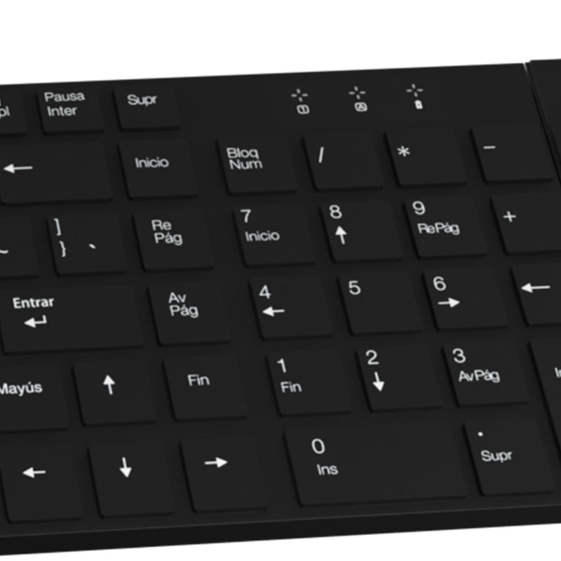Klip Xtreme - Keyboard and mouse set - Spanish - Wireless - 2.4 GHz - All black