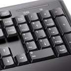 Klip Xtreme - Keyboard - Spanish - Wireless - 2.4 GHz - Black - Combo - hand rest