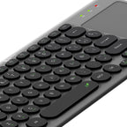 Klip Xtreme - Keyboard - Spanish - Wireless - 2.4 GHz / Bluetooth 5.0 - Gray / Black - Dual Connection / Touchpad