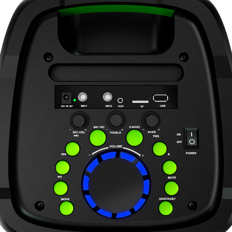 Klip Xtreme KLS-652 - Speaker system - Black - portable 8"