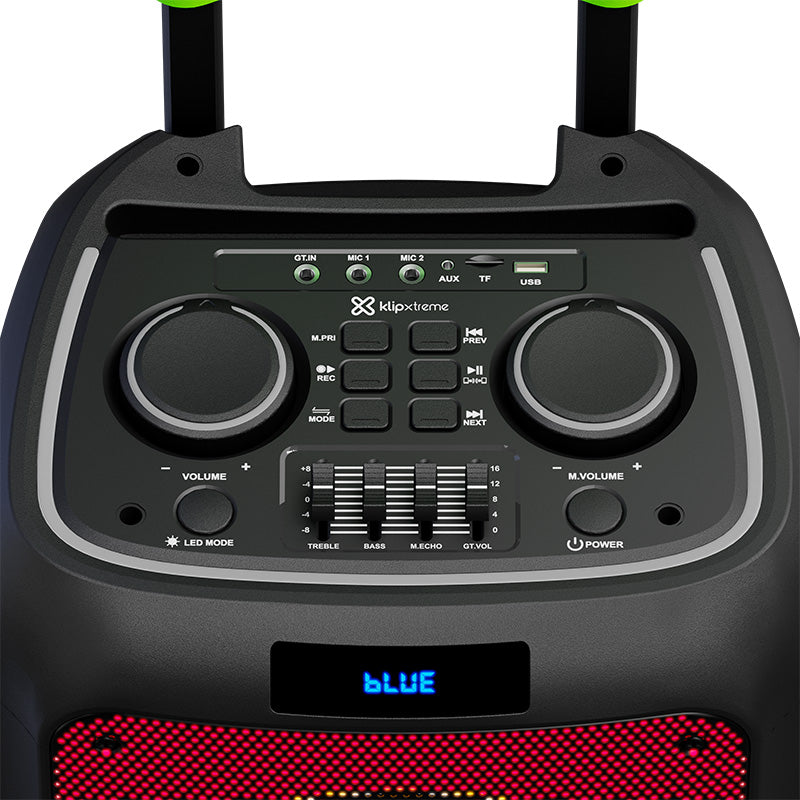 Klip Xtreme - Speaker system - Black - 10inch - Flame Led - Portable