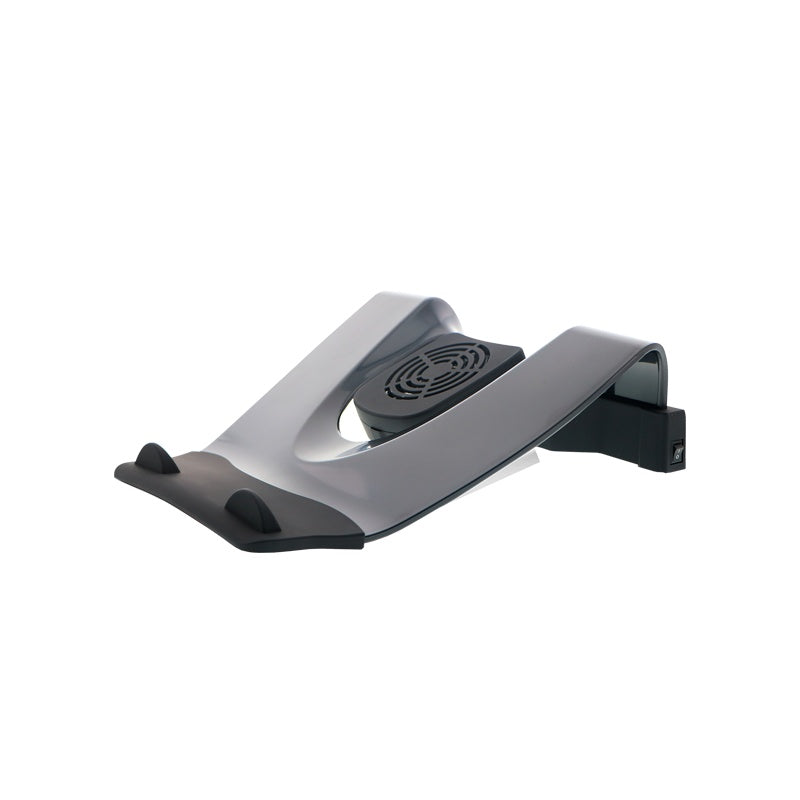 Klip Xtreme KNS-110B Notebook Stand / Cooling Station - Soporte para ordenador portátil - con concentrador USB de 4 puertos, ventilador de refrigeración - 17" - negro