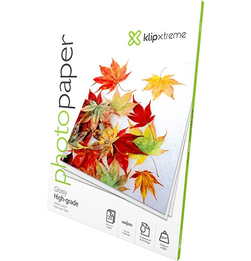 Klip Xtreme KPG-120 - Brillante - ANSI A (Letter) (216 x 279 mm) - 200 g/m² - 20 hoja(s) papel fotográfico brillante