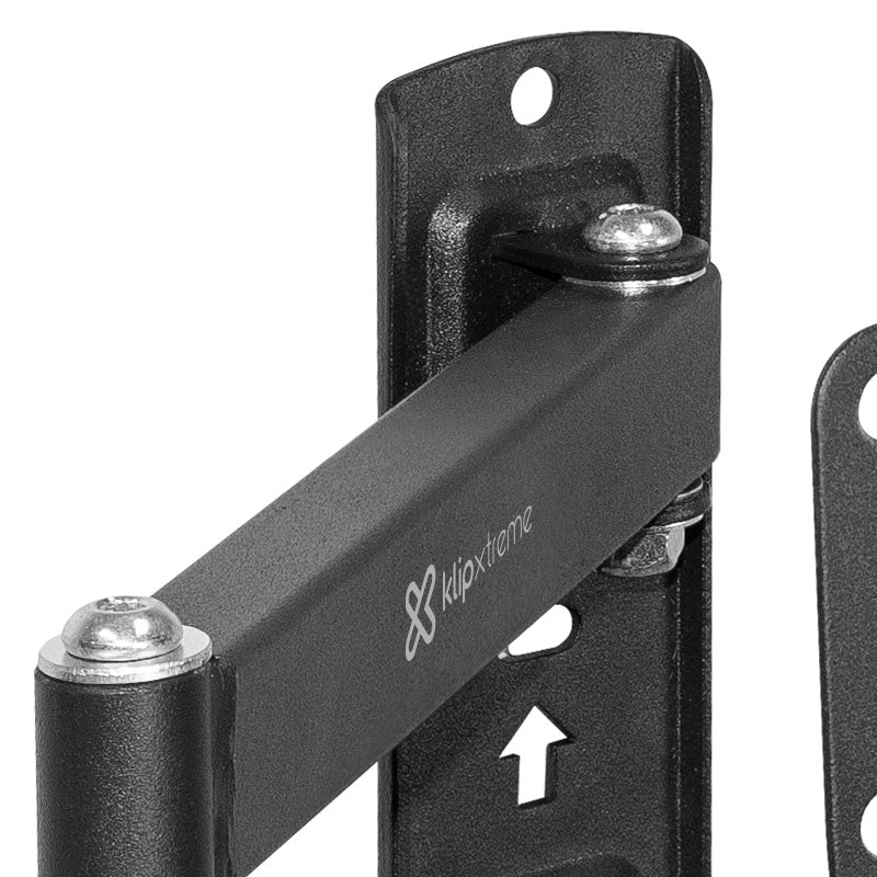 Klip Xtreme KPM-875 - Kit de montaje (placa de contacto, soporte para montaje en pared, brazo oscilante doble) - para pantalla plana - acero con recubrimiento en polvo - negro - tamaño de pantalla: 13"-46" - interfaz de montaje: hasta 400 x 400 mm