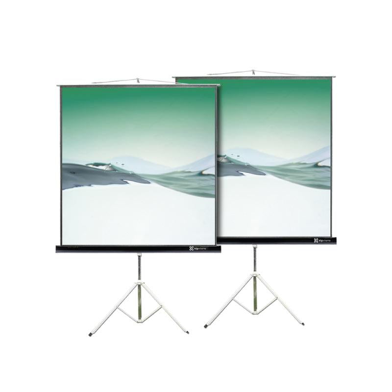 Klip Xtreme KPS-102B - Pantalla de proyección con trípode - 86 pulgada ( 218 cm ) - 4:3 - Matte White - negro