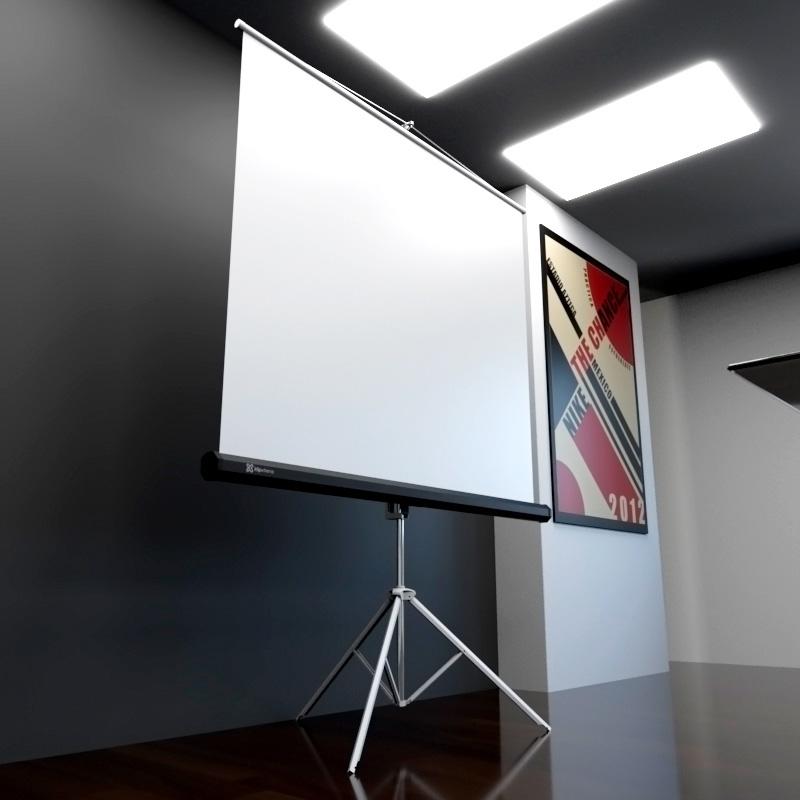 Klip Xtreme KPS-102B - Pantalla de proyección con trípode - 86 pulgada ( 218 cm ) - 4:3 - Matte White - negro