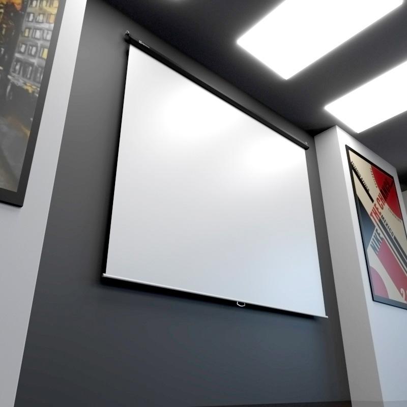 Klip Xtreme KPS-303 - Pantalla de proyección - instalable en el techo, instalable en pared - 100" (254 cm) - 4:3 - Matte White - blanco