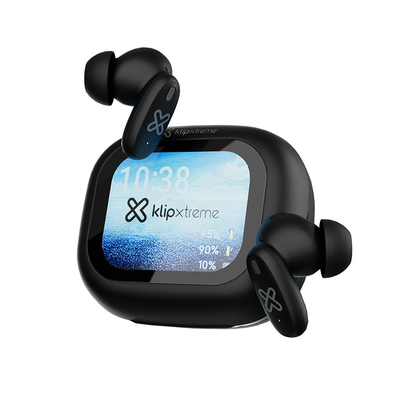 Klip Xtreme - True wireless earphones - Para Phone / Para Portable electronics / Para Tablet - Wireless - 15Hrs Display Black