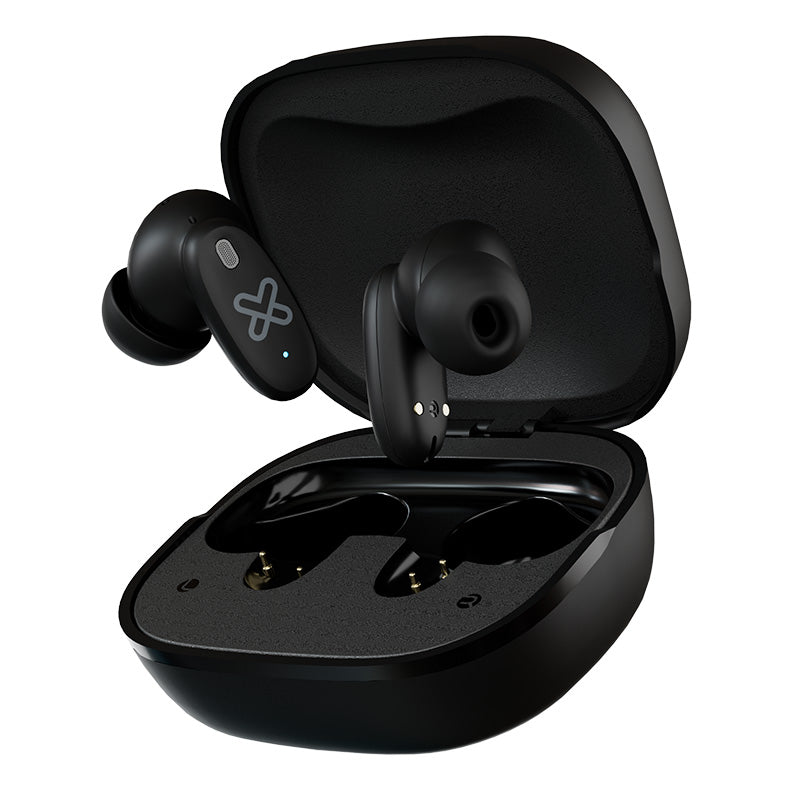 Klip Xtreme - True wireless earphones - Para Phone / Para Portable electronics / Para Tablet - Wireless - 15Hrs Display Black