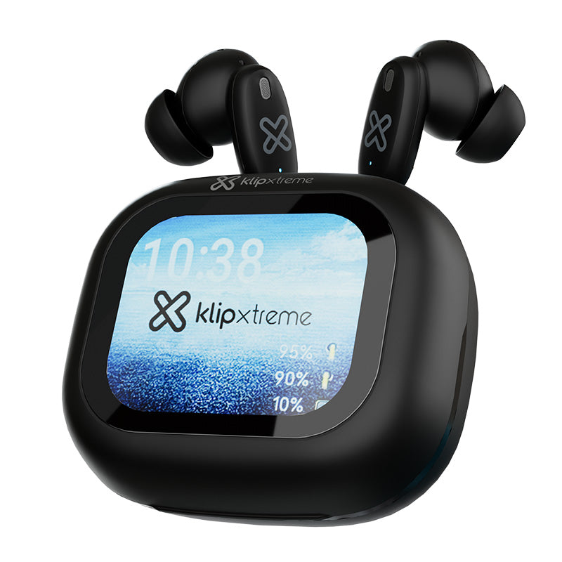 Klip Xtreme - True wireless earphones - Para Phone / Para Portable electronics / Para Tablet - Wireless - 15Hrs Display Black