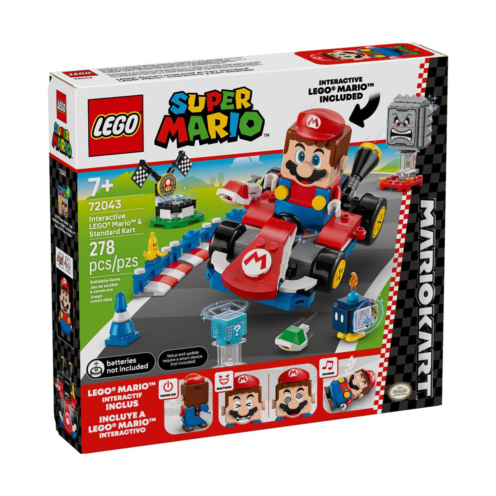 LEGO Super Mario 72043 - Mario Kart - Kart Estándar de Mario de Lego Interactivo