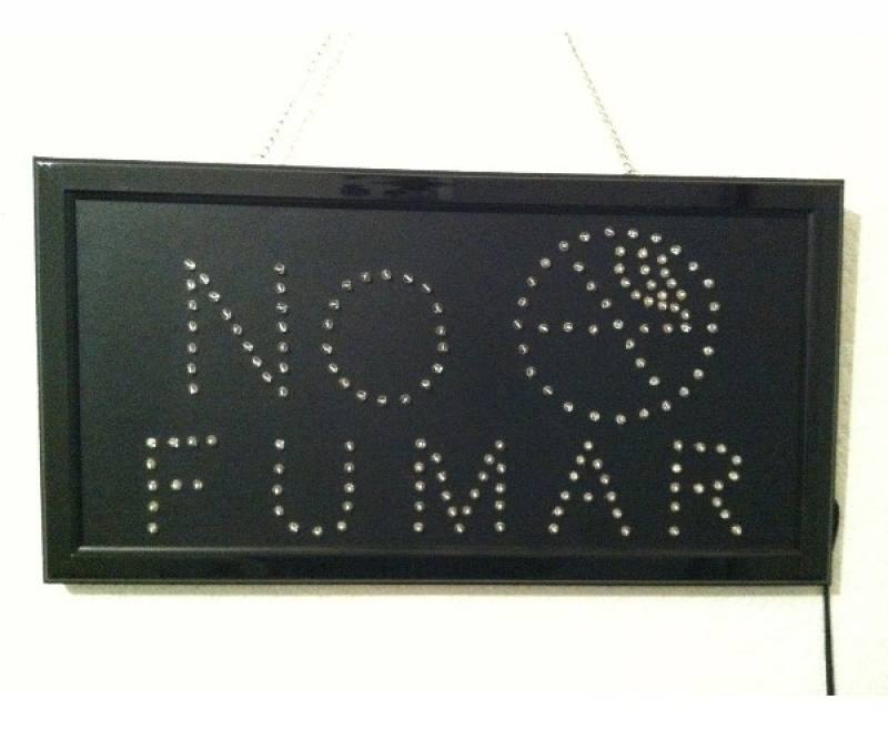 LETRERO LED NO FUMAR 10X19"