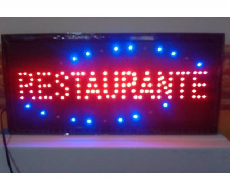 LETRERO LED RESTAURANTE 10X19"