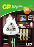 LUZ PORTATIL LED GP CORDLESS LIGHT -- 053729-LAMESA1, 3 PILAS AAA1.5V