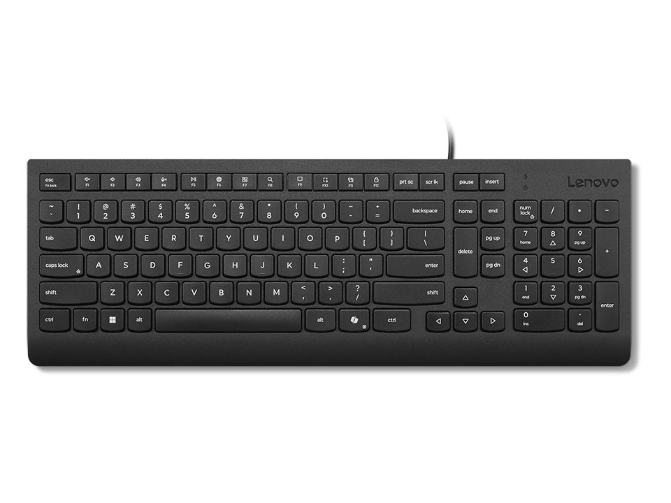 Lenovo - Keyboard - Wireless - Spanish - Bluetooth - Ergonomic Design - All black