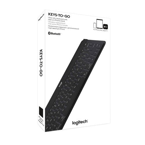 Logitech Keys-To-Go - Teclado - Bluetooth - impermeable - negro