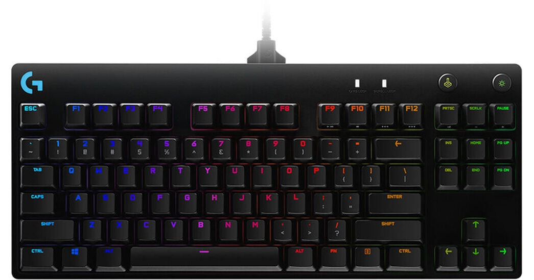 Logitech G Pro Mechanical Gaming Keyboard - Teclado - retroiluminación - USB - interruptor: GX Blue Clicky - negro