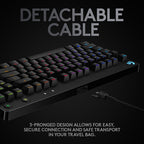 Logitech G Pro Mechanical Gaming Keyboard - Teclado - retroiluminación - USB - interruptor: GX Blue Clicky - negro