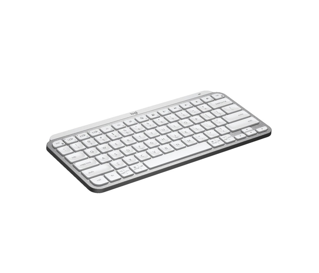 Logitech MX Keys Mini - Teclado - Inalámbrico - Español - USB / Bluetooth 5.0 / Bluetooth - Ergonomic Design - Gris pálido