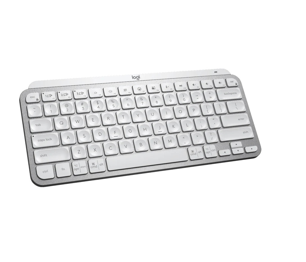 Logitech MX Keys Mini - Teclado - Inalámbrico - Español - USB / Bluetooth 5.0 / Bluetooth - Ergonomic Design - Gris pálido