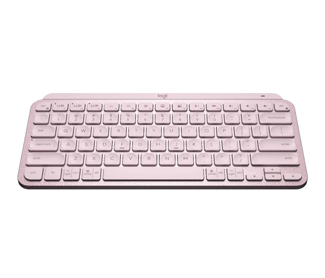 Logitech MX Keys Mini - eclado - Inalámbrico - Español - Bluetooth 5.0 / Bluetooth / 2.4 GHz / USB-C - Ergonomic Design - Rosa