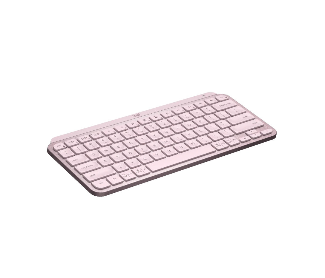 Logitech MX Keys Mini - eclado - Inalámbrico - Español - Bluetooth 5.0 / Bluetooth / 2.4 GHz / USB-C - Ergonomic Design - Rosa